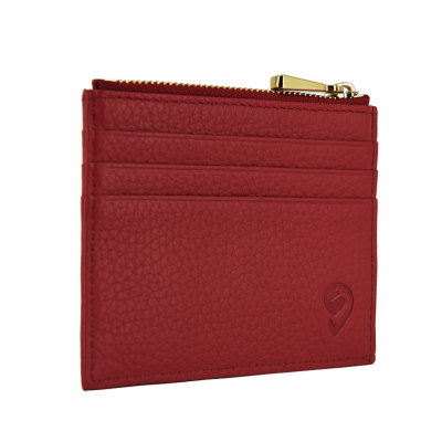 MASCOMMA头层牛皮卡包 零钱包卡夹 8C220(红棕色)