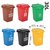 俊采云JunCaiYun30L环卫垃圾分类桶 塑料垃圾桶JCY-12四色分类垃圾桶果皮桶果皮箱(军绿色 JCY-12)第2张高清大图