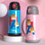 哈尔斯儿童保温杯带吸管男女两用水壶防摔宝宝幼儿园水杯(粉色)第3张高清大图