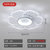 2020年新款网红ins房间灯简约现代创意花型LED主卧室吸顶灯客厅灯灯具(哑白+透明 直径52cm单色)第2张高清大图
