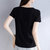 莫代尔短袖t恤女士2021年新款夏季短款女装v领上衣纯棉薄款t桖衫(黑色 XL)第5张高清大图