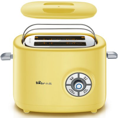 小熊（Bear） 多士炉 烤面包机 家用2片 面包片 黄色吐司机全自动 早餐机DSL-A02G