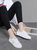今年流行的小白鞋女夏天配裙子百搭平底板鞋2021年新款白色休闲鞋(35 白色/5524(跟高2.5cm))第9张高清大图