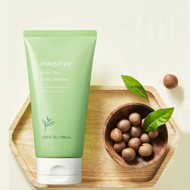 innisfree悅詩風吟綠茶泡沫潔面乳女補水保溼溫和控油洗面奶深層清潔