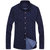 2017春季新款男士长袖衬衫  时尚修身长袖衬衫 男(6931藏青色)第2张高清大图