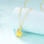 金贝珠宝 足金黄金3D硬金海星珍珠吊坠项链 GYJD383701(海星珍珠项链)第3张高清大图