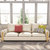 A家家具 皮艺沙发 小户型客厅沙发家具现代简约北欧风格 DB1555(米白色 三人位+脚踏)第2张高清大图
