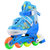 乐士/ENPEX溜冰鞋儿童全套装 儿童轮滑鞋 可调伸缩滑冰鞋男女直排轮 全闪光PU轮172(蓝色 M码（35-38）)第5张高清大图