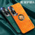 OPPO K5新款手机壳k3金属护眼皮纹壳k5防摔磁吸指环K3保护套(青山绿指环款 K5)第4张高清大图