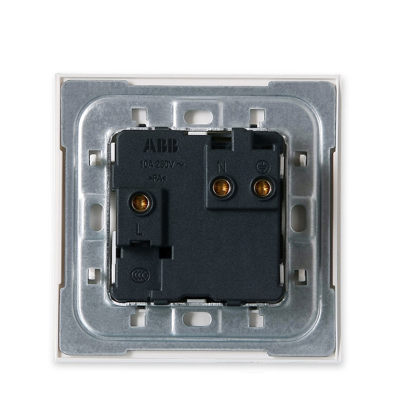 abb开关插座面板由雅系列五孔插座10只装 ap205*10 墙壁插座