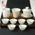 棠诗茶道白瓷功夫茶具套装家用整套德化陶瓷茶壶盖碗茶杯十件套(白瓷-素纹盖碗套装 其他)第3张高清大图