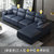 A家家具 布艺沙发现代简约组合大小户型可拆洗沙发组合 DB1558(深蓝色(科技布) 三人位+中位+左贵妃位)第5张高清大图
