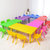 幼儿园书桌儿童塑料可升降长方形桌子家用宝宝早教学习玩具桌椅(加重加固精品8梁桌（红色）)第2张高清大图