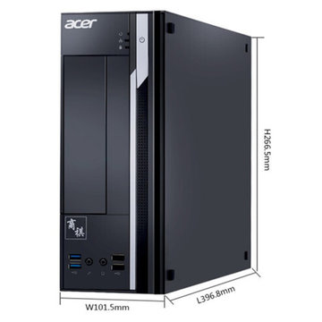 宏碁(acer) N4670 电脑 小机箱商用家用台式机电脑 定制i3-8100 4G 1T机械 集成显卡 21.5英寸显示器+主机