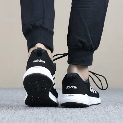 Adidas阿迪达斯男鞋新款网面透气休闲运动鞋轻便鞋子减震跑步鞋CG3820(黑色 39)