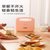 烁宁迷你全自动烤面包机多功能双面加热家用三明治早餐机(SH-119S红色)第4张高清大图