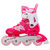美洲狮（COUGAR）溜冰鞋儿童轮滑鞋旱冰鞋滑冰鞋可调男女直排滑轮鞋(粉白 34-37可调)第4张高清大图