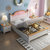 恒兴达 儿童床现代简约1.2米小孩储物床1.5米公主实木床(1.2*2米拼色床 单床)第3张高清大图