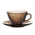 DURALEX多莱斯 法国进口 耐热钢化玻璃餐具咖啡杯碟套装(咖啡色)第4张高清大图