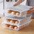 自动滚蛋鸡蛋盒冰箱保鲜收纳盒蛋托蛋架厨房创意放鸡蛋的盒子(灰色 31.2*24.9*6.5cm)第3张高清大图