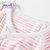 婴皇圣堡婴儿0-6个月新生儿家居服单面彩条竹纤维绑带哈衣(66cm 灰色)第2张高清大图