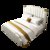 SKYMI 轻奢床 时尚简约床 港式双人床  婚床(米白色1.5米 床+床头柜*2)第5张高清大图