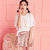 七格格2017夏装新款时尚街头纯色宽松圆领钉珠刺绣短袖T恤女X1040(白色 L)第2张高清大图