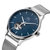 上海手表男士自动机械表镂空男手表2020新款新概念手表潮流883(蓝色 钢带)第2张高清大图