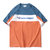 ROOSTER CHAMPION法国公鸡短袖T恤男欧洲站新款拼色复古半袖F21053(橙色 XS)第5张高清大图
