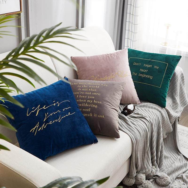 北欧风沙发抱枕靠垫客厅腰枕长条枕靠枕套办公室长方形大号靠背垫橘