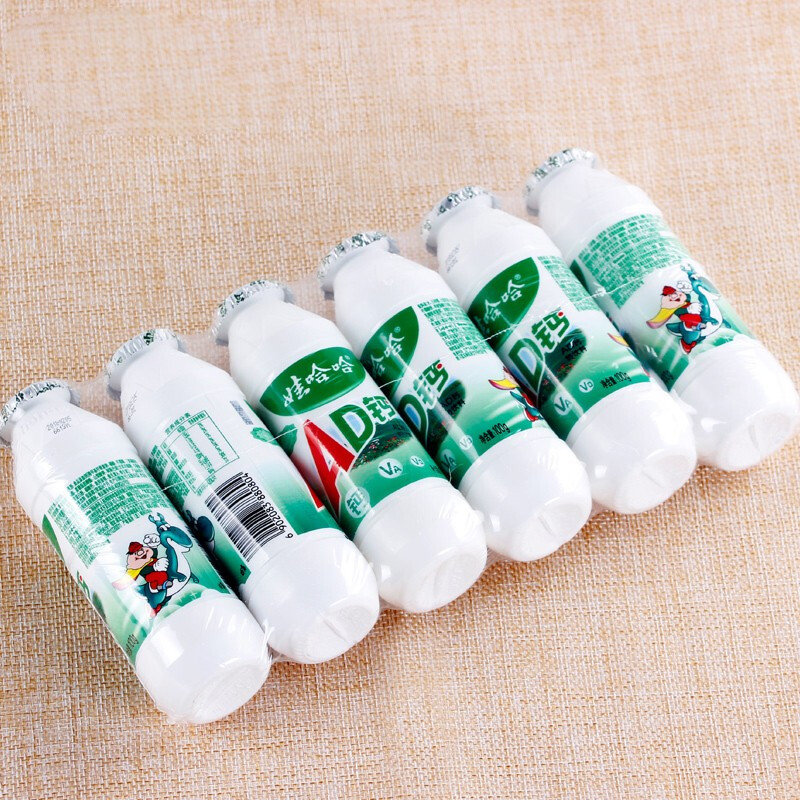 娃哈哈ad钙奶100ml*6瓶哇哈哈牛奶早餐乳酸菌酸奶饮料怀旧饮品小ad钙