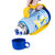 米鹿儿童吸管杯保温杯 学生宝宝背带水壶保温壶焖烧罐 600ml(黄色)第4张高清大图