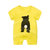 婴儿夏季短袖哈衣0-1岁新生儿男女宝宝纯棉连体衣薄款网红爬爬服(GLX0003黄色 90cm)第5张高清大图