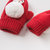 davebella戴维贝拉2018冬季新款手套 儿童加绒针织手套DBJ7862-2(ONE 大红)第4张高清大图