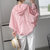 韩版夏季蝙蝠袖连帽衬衫外套上衣防晒衣女2021新款长袖空调衫女(白色 M)第4张高清大图