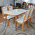 木巴北欧餐桌椅组合现代简约钢化玻璃饭桌一桌四椅六椅组合(CZ200+YZ402(一桌四椅） 默认)第3张高清大图