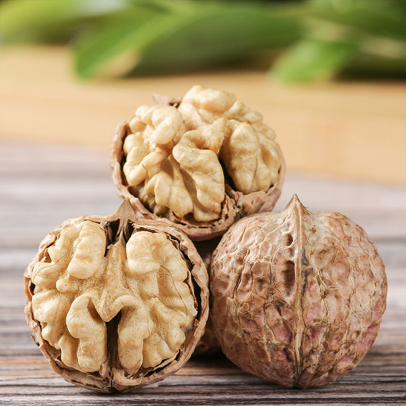 云南薄皮核桃大果原味休闲零食500g袋1袋包邮送夹子净重1斤袋装薄皮