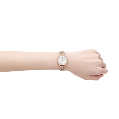 天梭(TISSOT)手表 新款 魅时系列 经典超薄石英商务风女士手表 天梭 女士手表(银壳白面黑皮带)
