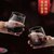 威士忌酒杯洋酒玻璃水晶杯子鸡尾家用红酒杯啤酒ins北欧酒具套装(【买一赠一】（无金边）六角酒杯 300ML)第4张高清大图
