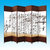 京好 包安装屏风 现代简约环保油画中国风实木纯手工编织折叠隔断客厅E159-1（4片起售）(底座 每扇高190宽50厘米)第4张高清大图