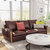 A家家具 皮艺沙发 小户型客厅沙发家具现代简约北欧风格 DB1555(深咖啡 脚踏)第2张高清大图