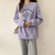 MISS LISA套头卫衣印花圆领新款韩版慵懒时尚宽松薄款上衣522(紫色 S)第3张高清大图