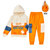 木木屋童装男女童秋冬装套装2021新款儿童加绒长袖卫衣两件套洋气(160码 橙色（加绒）)第5张高清大图