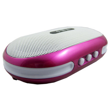 小霸王（subor）PL-300插卡音箱 迷你数码便携小音响 收音机 外放MP3播放器 粉色