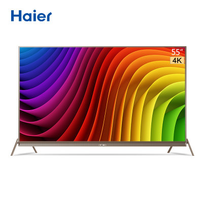 海尔（Haier）液晶电视55英寸4K超高清平板智能语音网络电视机 LS55H610G(黑色 55英寸)
