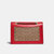 COACH 蔻驰 奢侈品 女士PARKER系列山茶花大号小方包单肩斜挎包 PVC配皮(红色)第2张高清大图