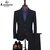 莱诗伯特   纯色男士商务西装修身正装职业婚礼西服套装6601(黑色 165)第2张高清大图