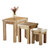 木巴北欧田园套凳子家用实木简约现代创意大中小方凳组合时尚吃饭椅(原木色套凳组合 送货到家)第5张高清大图