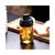 新款家用带标签防潮盖勺一体调味罐多功能调味瓶玻璃瓶蜂蜜罐(小号黑色蜂蜜瓶)第2张高清大图