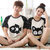 佰伦世家夏季新款韩版短袖卡通猫鱼情侣睡衣套装5110(女款 XXL码)第2张高清大图